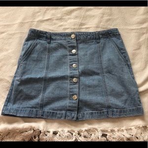 Forever 21 Light Wash Denim Skirt